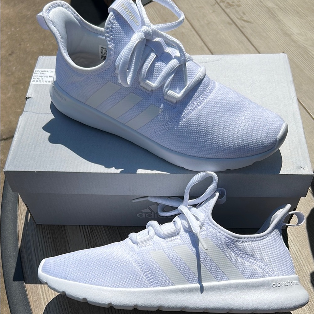 ‼️NWT Adidas Cloudfoam Pure 2.0 All-White Running Shoes